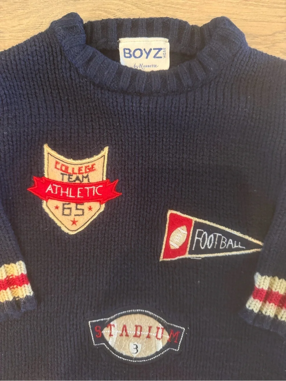 Vintage 90's Football Sweater 6 Months Boyz Wear by Nannette